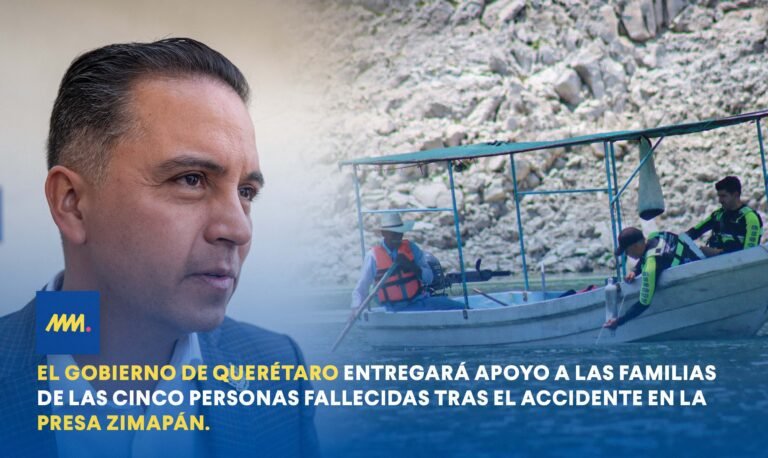 Gobierno estatal apoyará a familias de víctimas de tragedia en la presa de Zimapán